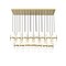 Z-Lite Cayden Linear Chandelier, 23-Light, 18in W x 54in L x 16.75in H, Modern Gold/Clear + Etched Opal 1946P-23L-MGLD - alternate 3